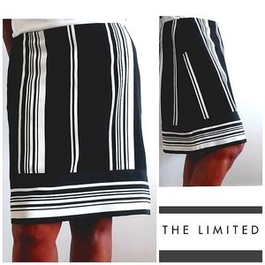 NWOT- The Limited Black & Cream Skirt - M